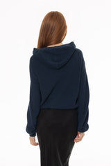 Blue Quarter Zip Hoodie Sweater