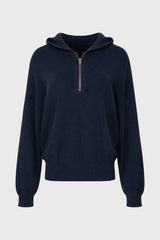 Blue Quarter Zip Hoodie Sweater