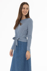 Blue Ribbed Tie T-Shirt