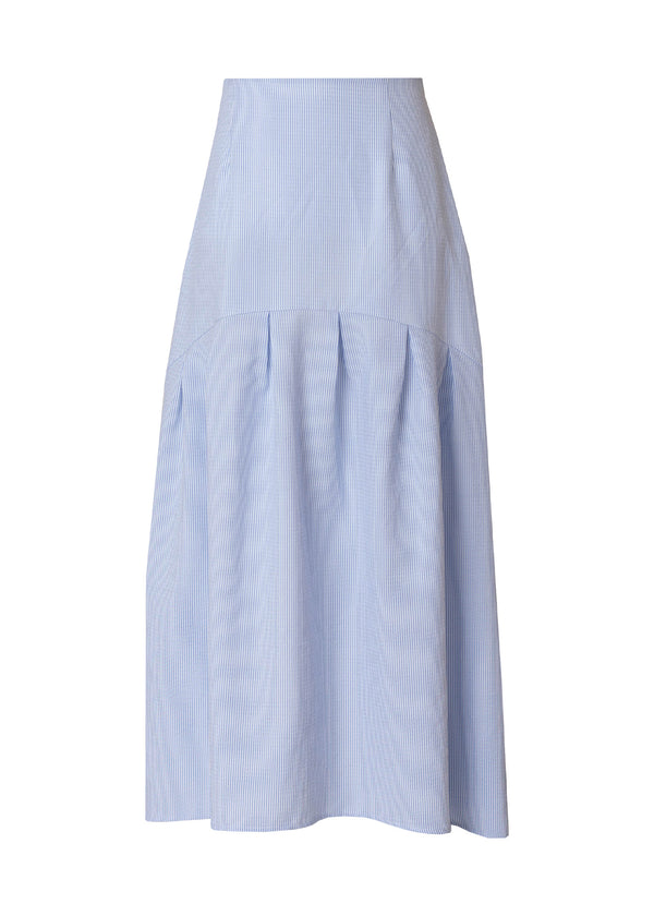 Blue Seersucker Skirt