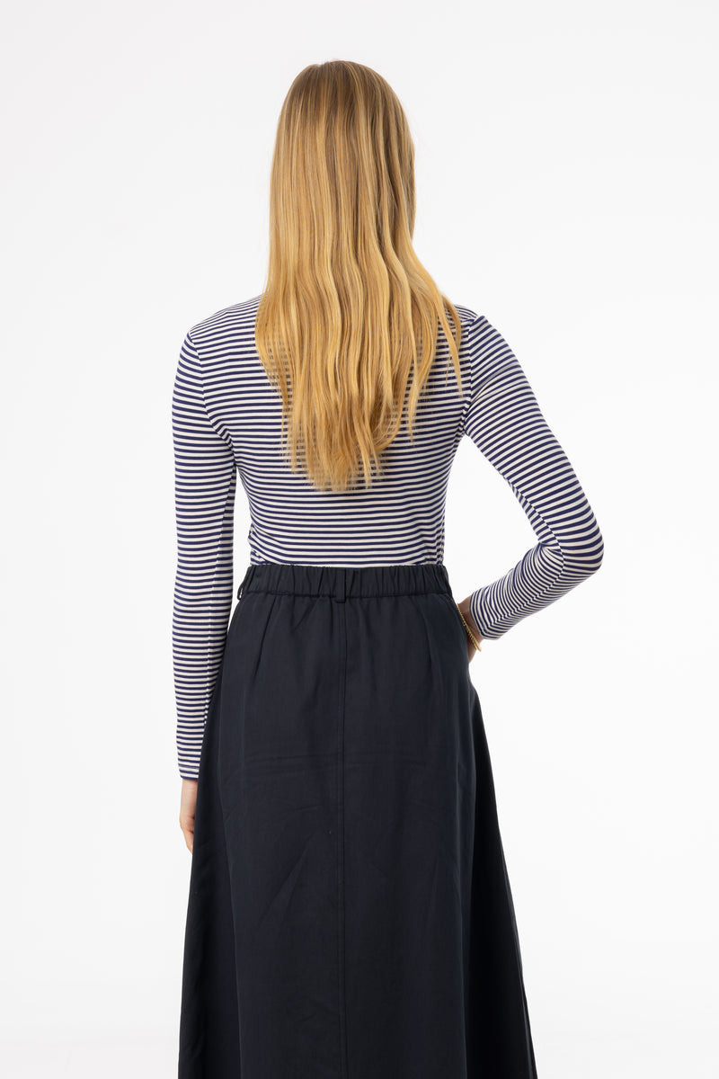 Blue Striped Long Sleeve T-Shirt