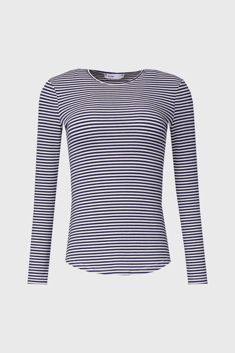 Blue Striped Long Sleeve T-Shirt