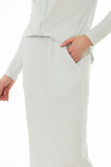 Blue Terry Maxi Skirt