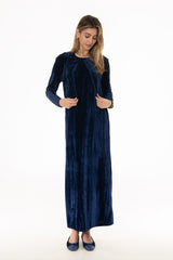 Navy Textured Velour Jumper