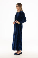Navy Textured Velour Jumper