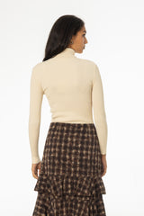 Bone Basic Ribbed Knit Turtleneck