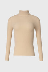 Bone Basic Ribbed Knit Turtleneck