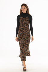 Botanical Bloom Printed Slip Dress