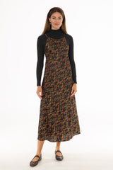 Botanical Bloom Printed Slip Dress