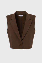 Bronze Cropped Vest Overlay