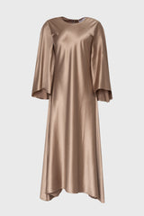 Bronze Flare Sleeve Maxi Dress