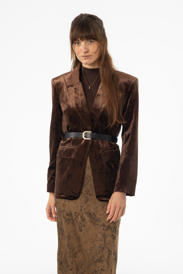 Brown Velour Blazer