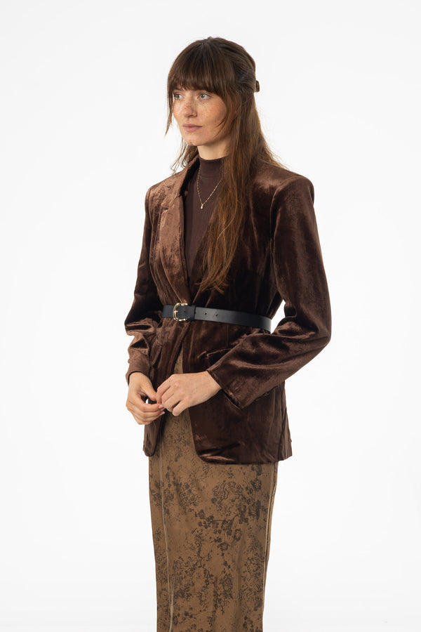 Brown Velour Blazer