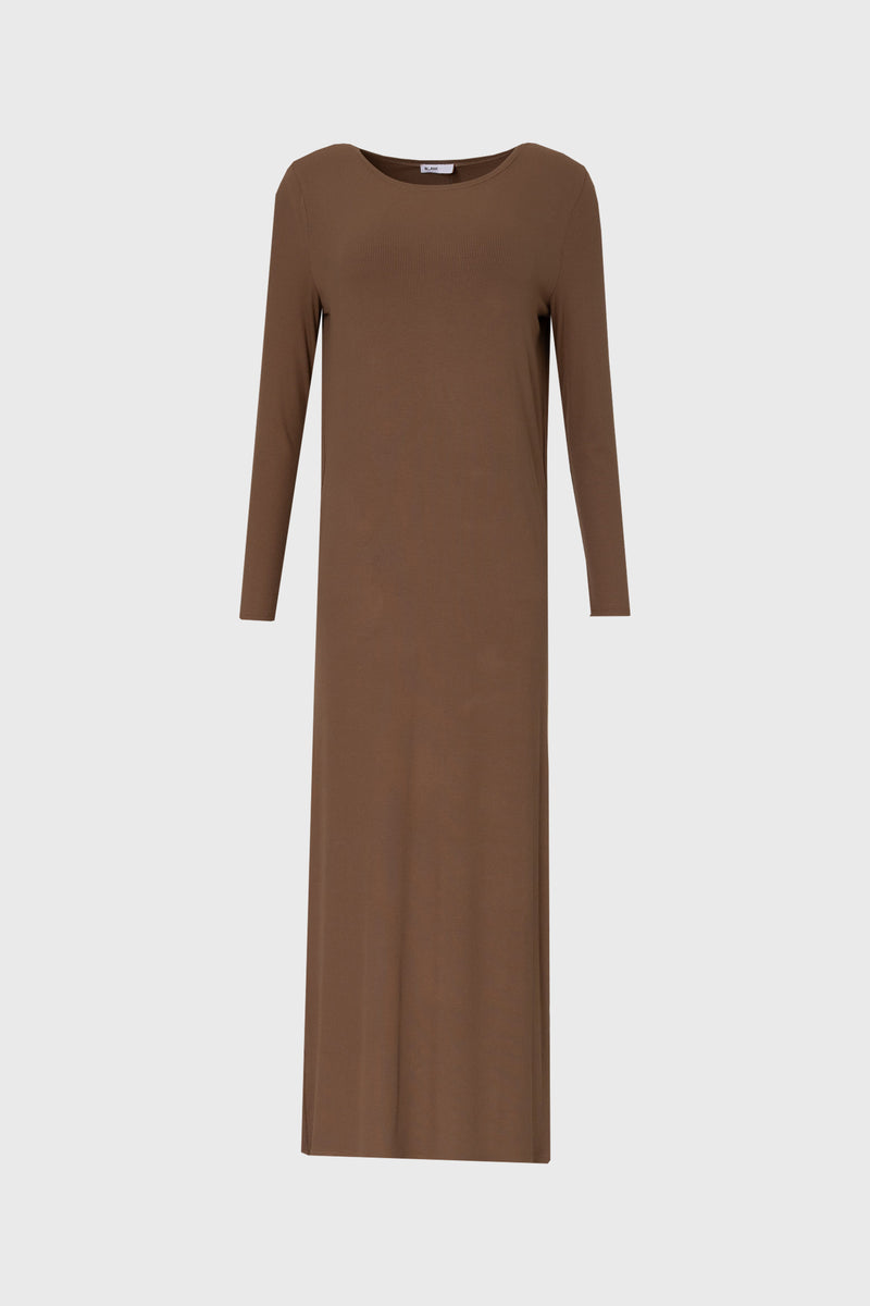 Brown Basic Pocket Maxi Dress BLANK Brown Basic Pocket Maxi Dress BLANK