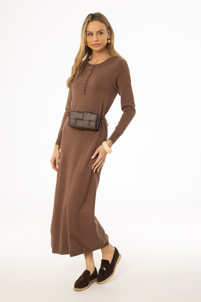 button detail maxi dress Women's Button Detail Maxi Dress - LASCANA