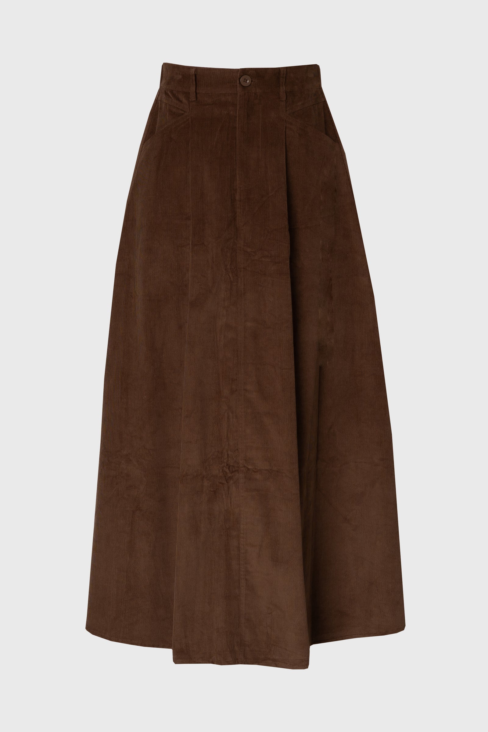 Brown Cargo Corduroy Maxi Skirt – BLANK