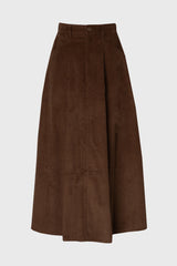 Brown Cargo Corduroy Maxi Skirt