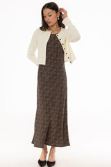 Brown Chevron Printed Slip Jumper