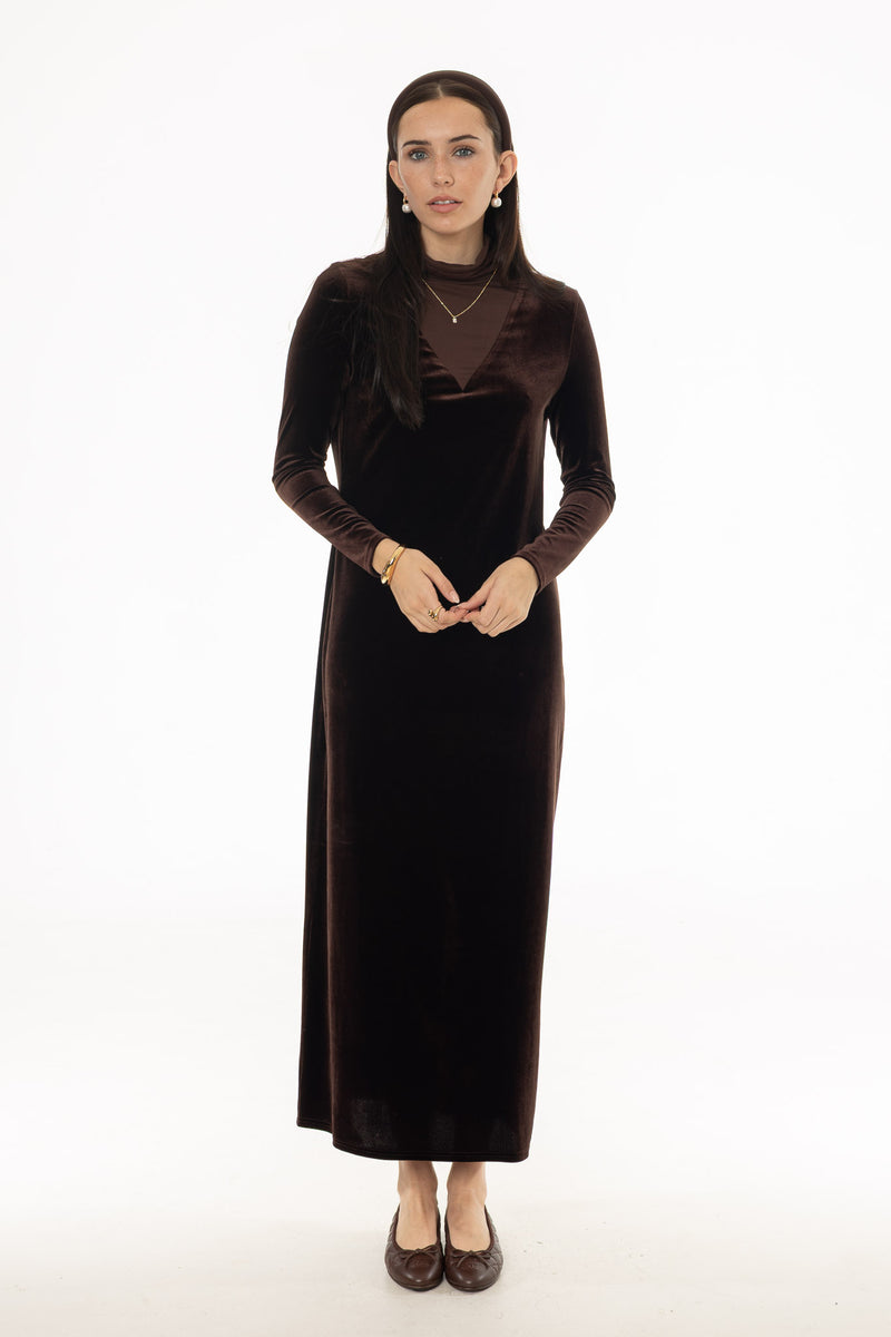 turtleneck brown dress Combo Fabric Maxi – BLANK Size:XXS (4) Waist Kimchi Blue Floral The perfect piece for womens-dress