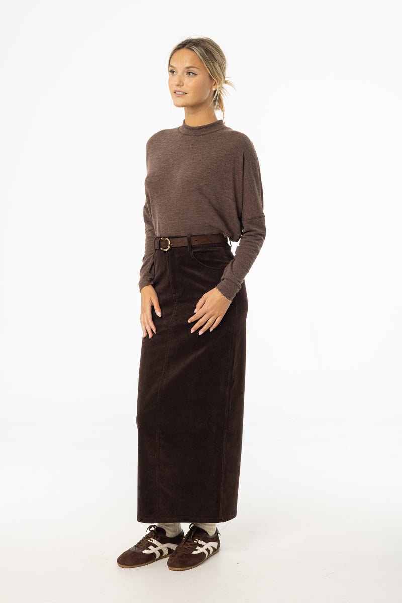 Brown Corduroy Skirt