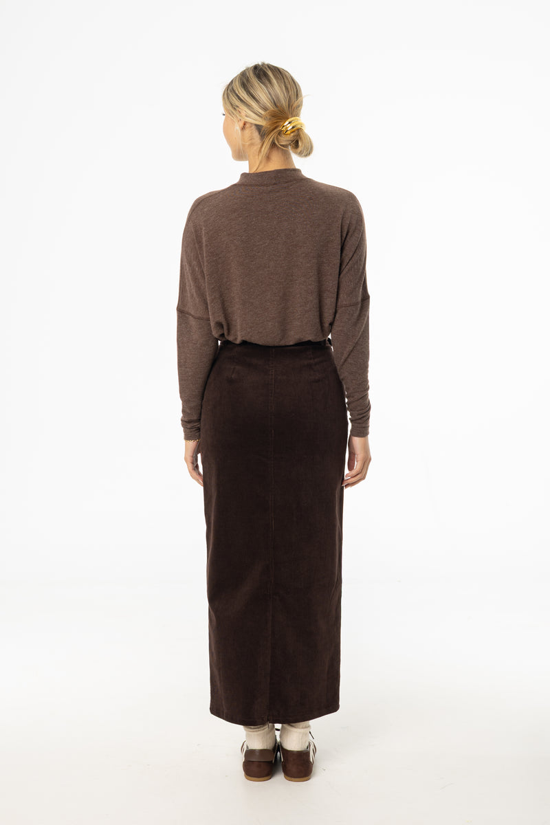 Brown Corduroy Skirt