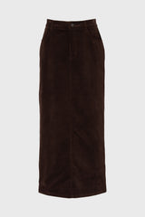 Brown Corduroy Skirt