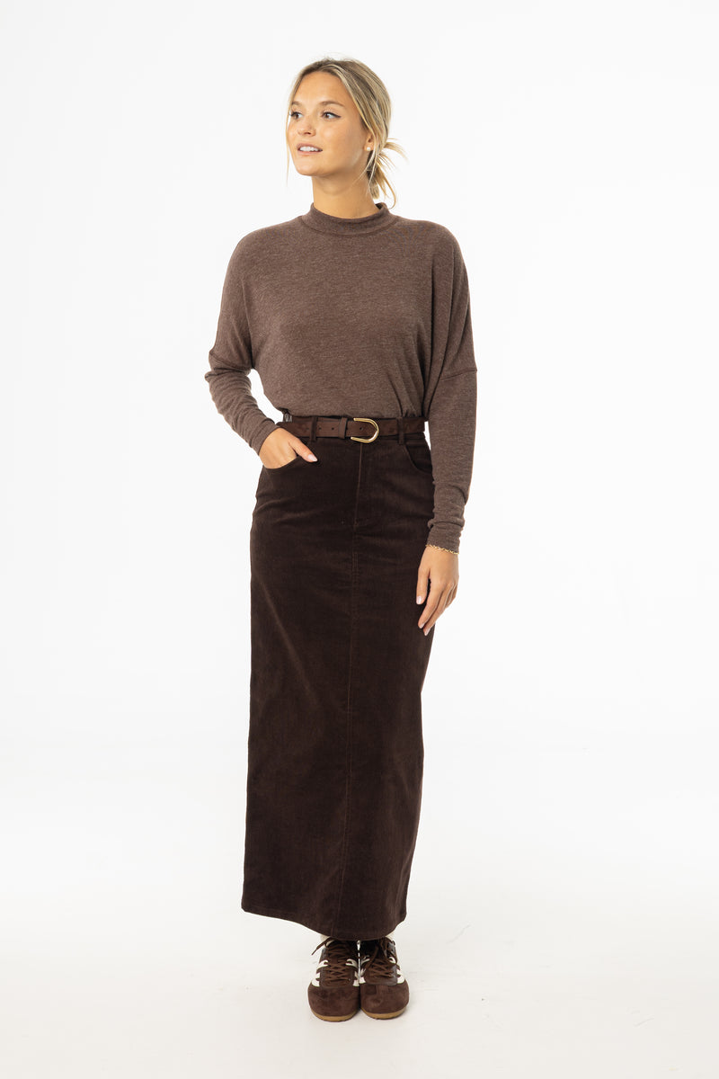 Brown Corduroy Skirt