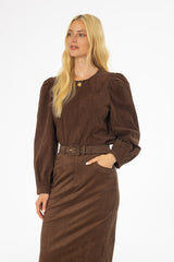 Brown Corduroy Top
