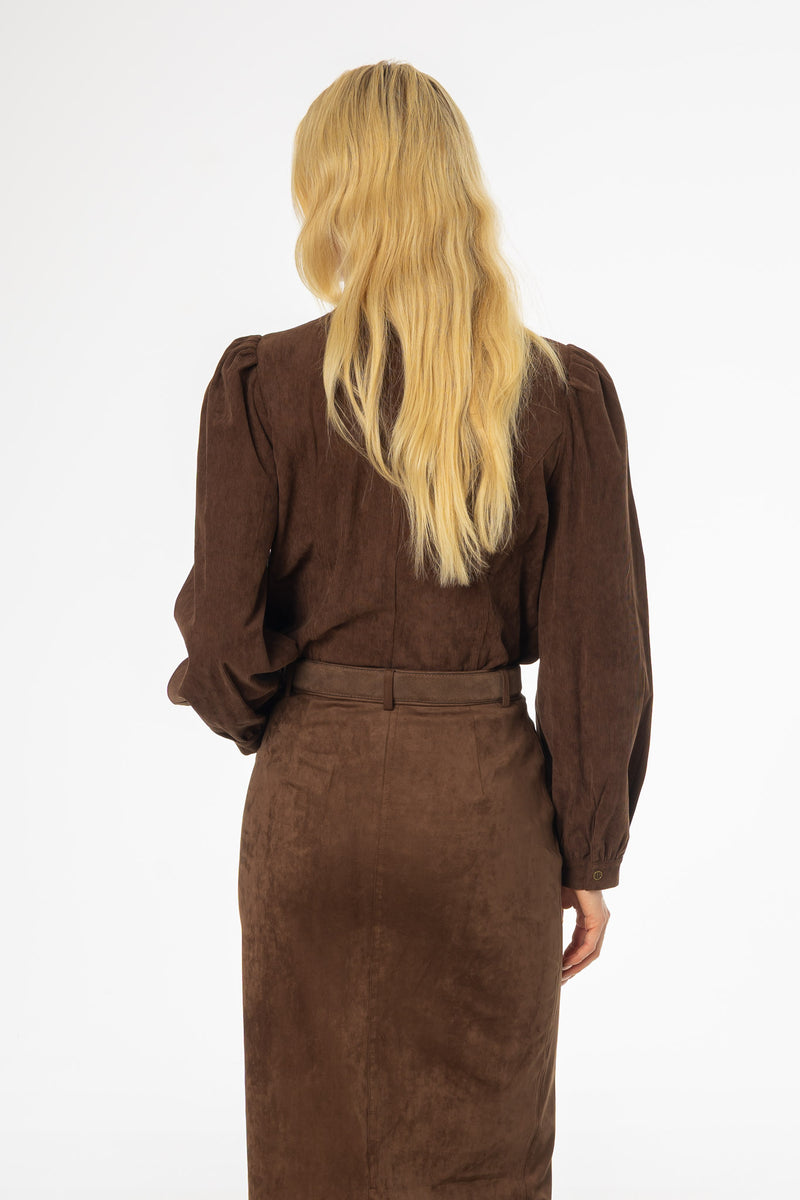 Brown Corduroy Top