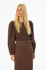 Brown Corduroy Top