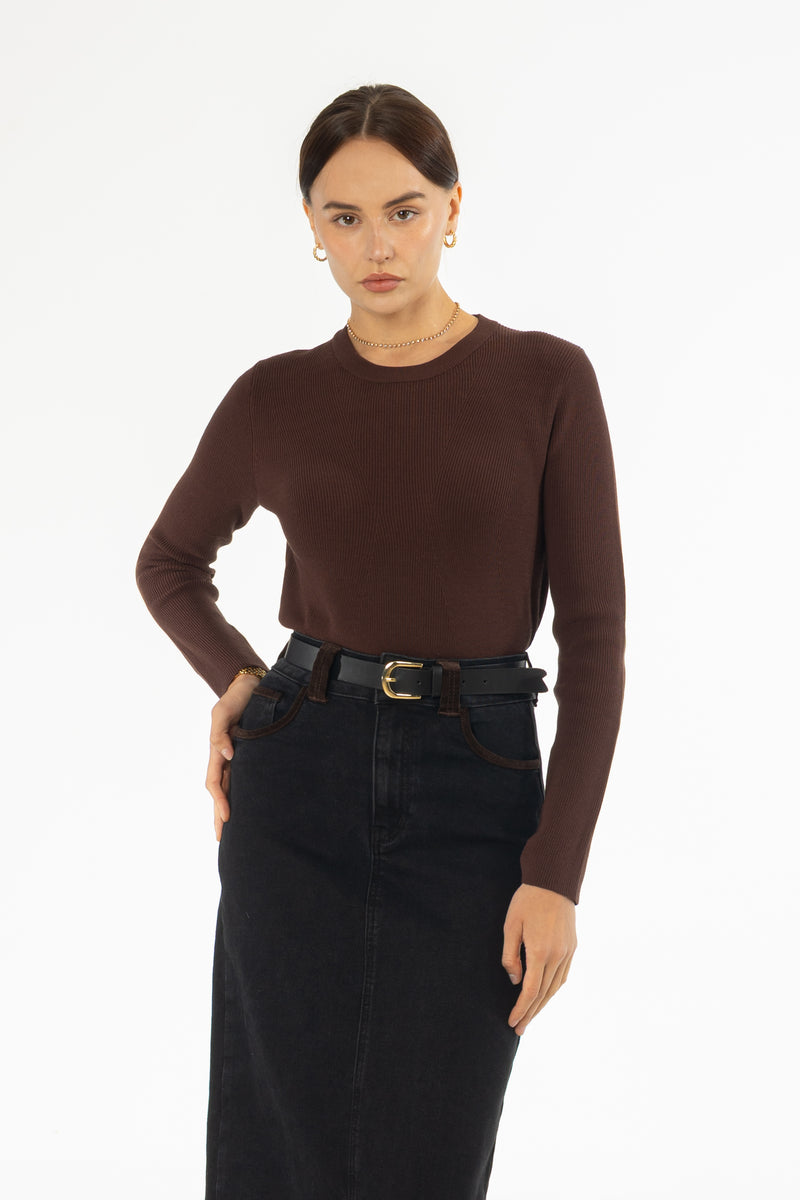 Brown Crewneck Sweater