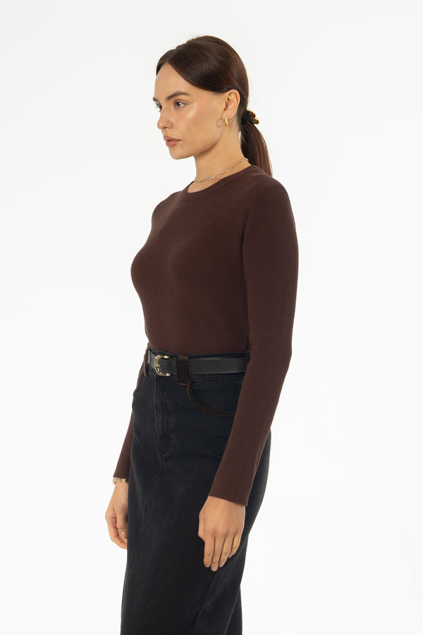 Brown Crewneck Sweater