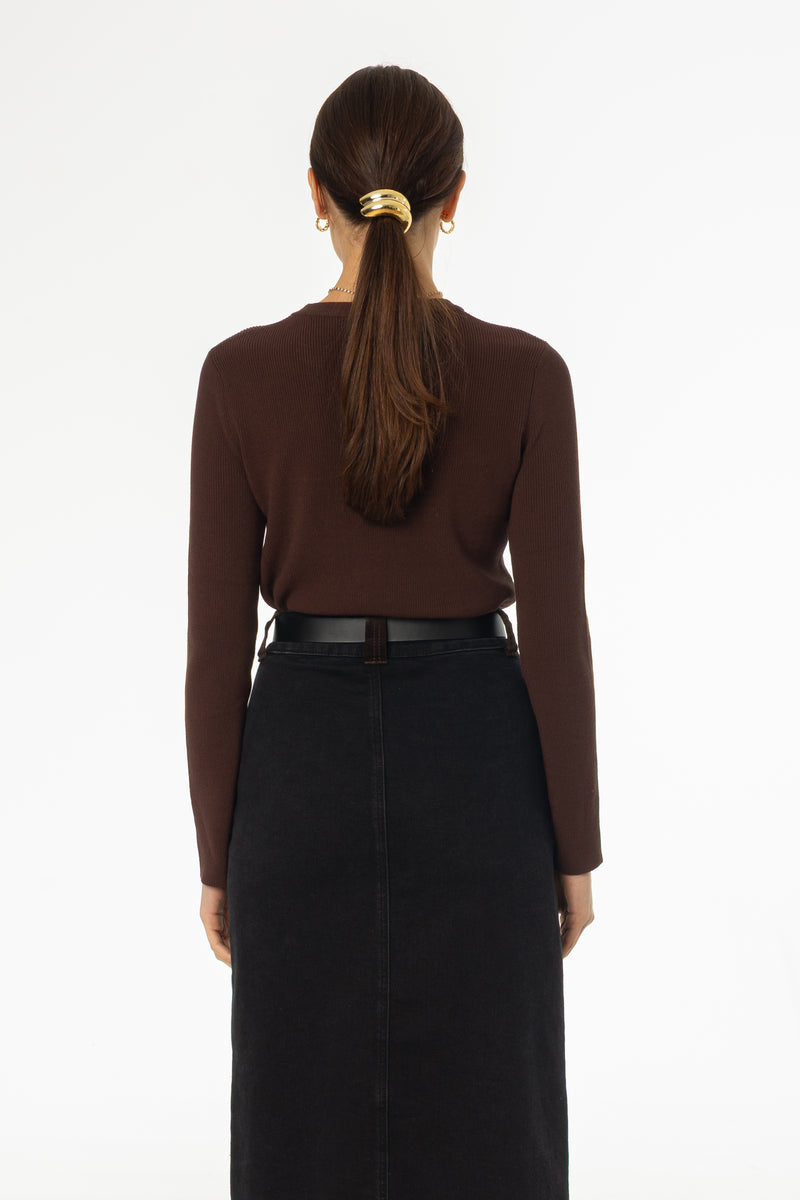 Brown Crewneck Sweater