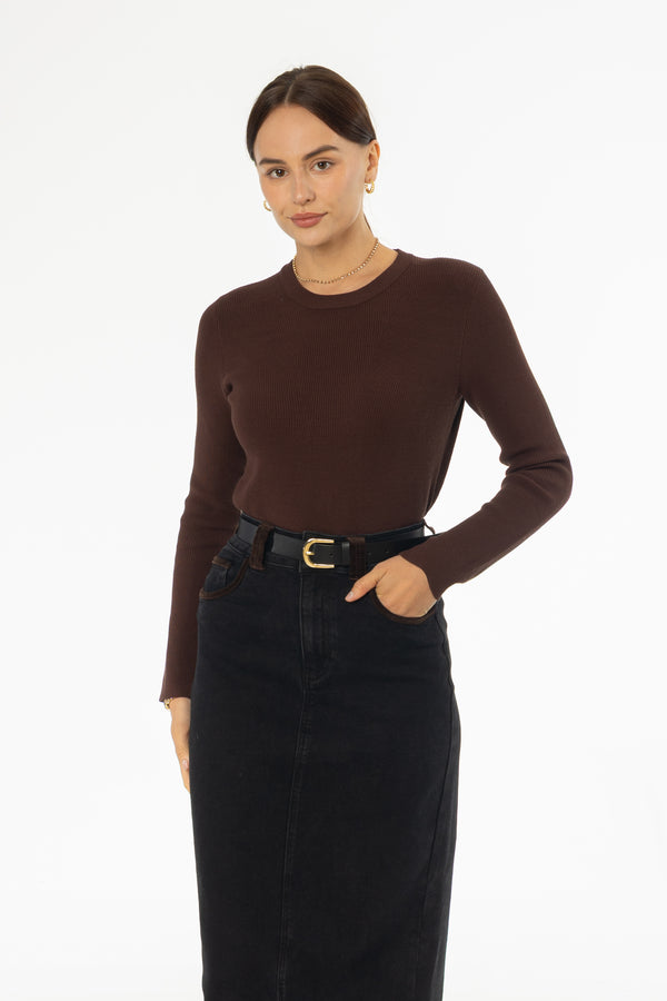 Brown Crewneck Sweater