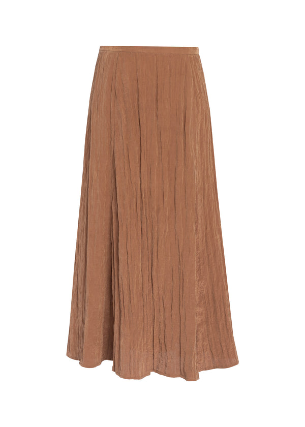 Brown Crinkle Skirt