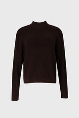 Brown Drop Shoulder Knit Sweater