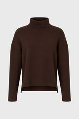 Brown Drop Shoulder Sweater Top
