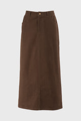 Brown Everyday Denim Skirt