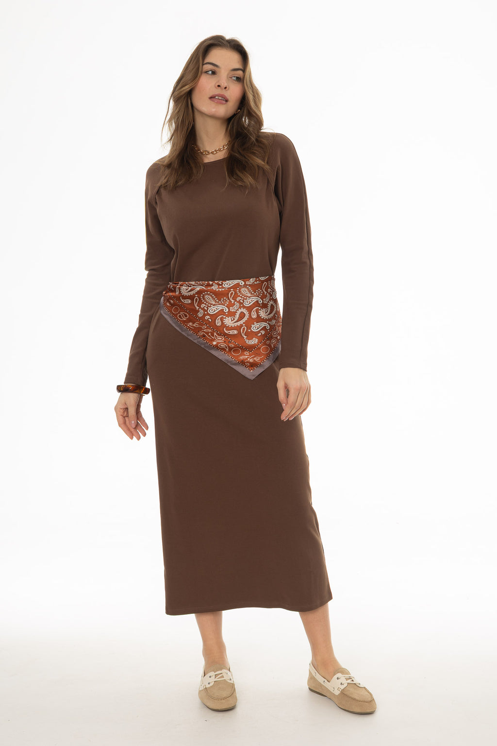 shrug dress Brown Faux Shrug Maxi Dress – BLANK