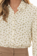Brown Floral Printed Blouse