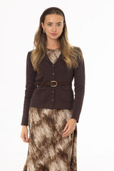 Brown Knit Blazer