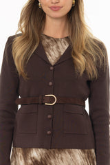 Brown Knit Blazer