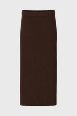 Brown Knit Maxi Skirt