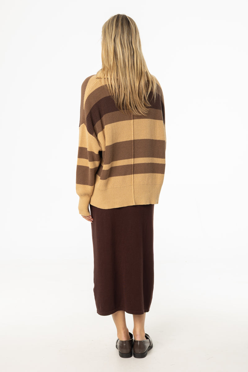 Brown Knit Skirt Legging