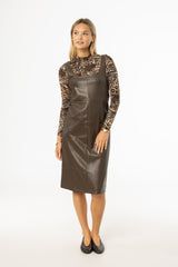 Brown Leather Jumper