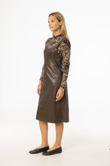 Brown Leather Jumper