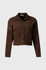 Brown Microsuede Jacket