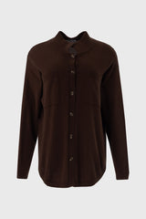 Brown Oversized Knit Cardigan