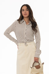 Brown Polo Button Up Shirt