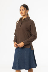 Brown Polo Sweatshirt